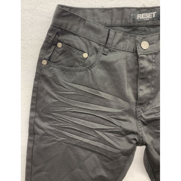 Reset Denim Men's Jeans Size 36/30 Black Whiskered Front Casual - Picture 2 of 16